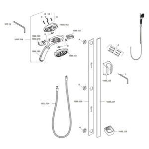 Mira 360 Magnetic Shower Fittings (L15D)