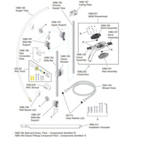 Mira Platinum Shower Fittings