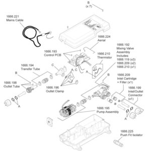 Mira Vier Pumped Mixer Valve (L15F, N85E)